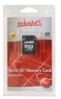 Takems 4GB MicroSDHC (MS4096TFL-HC4R)